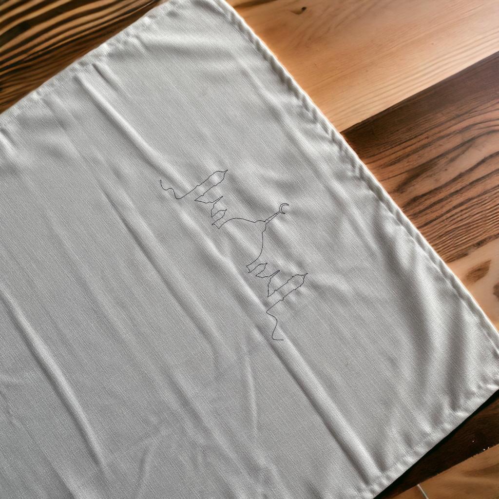 Minimal Cami Desenli Keten Seccade